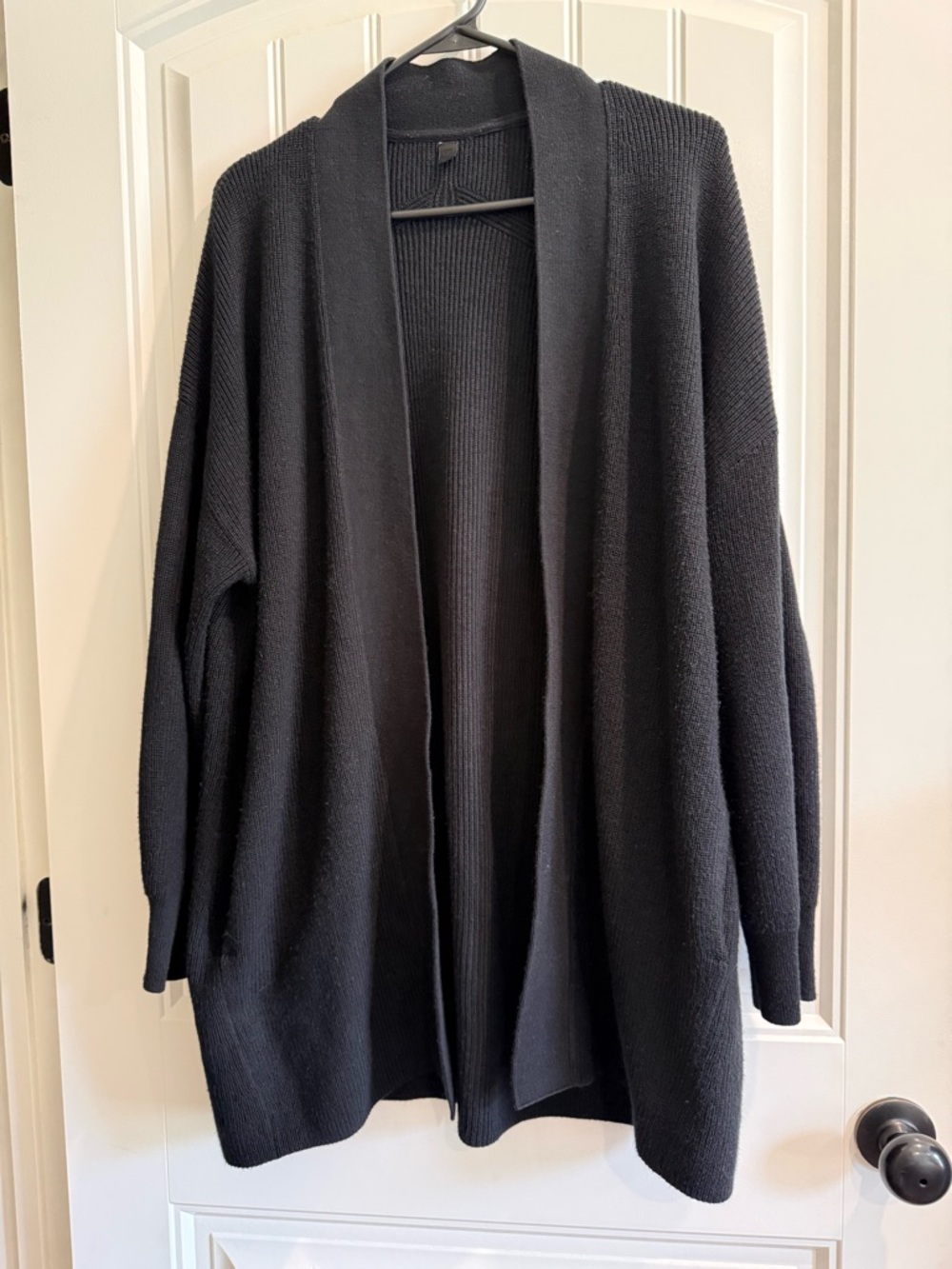 lululemon athletica Merino Wool-blend Black Open-Front Cardigan